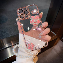 Load image into Gallery viewer, Luxury Camellia Transparent iPhone case with Lens Film
