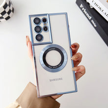 Load image into Gallery viewer, Samsung Galaxy Electorplated Camera All-inclusive Phone Case With MagSafe Magnetic Coil
