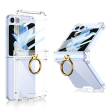 Load image into Gallery viewer, Soft Clear Airbag Ring Hinge Phone Case For Samsung Galaxy Z Flip5

