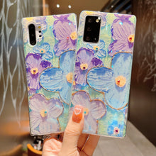 Load image into Gallery viewer, Purple Oil Painting Flower Samsung Phone Case
