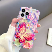 Load image into Gallery viewer, Colorful Butterfly Flower iPhone Case

