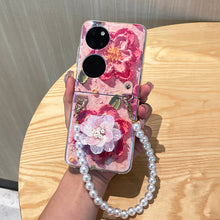 Load image into Gallery viewer, Rhinestone Mirror Flower Samsung Phone Case
