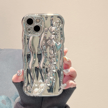 Load image into Gallery viewer, Electroplating Water Ripple Wristband iPhone Case

