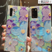 Load and play video in Gallery viewer, Purple Oil Painting Flower Samsung Phone Case
