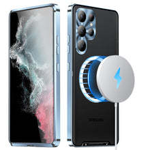 Load image into Gallery viewer, Metal Frame S23 S23 Ultra Phone Case with MagSafe Charging Magnetic Ring
