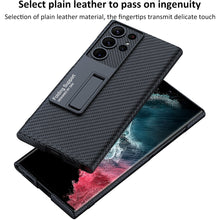 Load image into Gallery viewer, Ultra-Thin Leather Case for Samsung Galaxy S23 S23 Plus S23 Ultra With Kickstand
