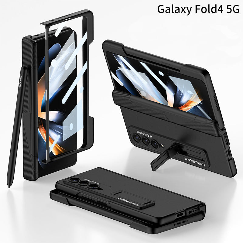 Side Pen Slot Hinge Flip Cover for Samsung Galaxy Z Fold4 5G Case with Screen Protector pphonecover