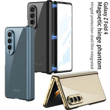 Load image into Gallery viewer, Magnetic Hinge Phantom Plating Cover With Back Screen Protector For Samsung Galaxy Z Fold 4 5G pphonecover
