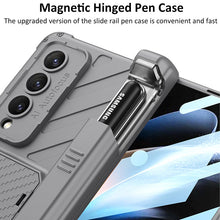 Load image into Gallery viewer, Magnetic Armor All-included Slide Pen Case With Back Screen Glass Hinge Holder Phone Cover For Samsung Galaxy Z Fold4 Fold3 5G pphonecover
