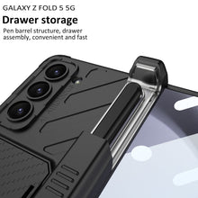 Load image into Gallery viewer, Magnetic Armor All-included Slide Pen Case With Back Screen Glass Hinge Holder Phone Cover For Samsung Galaxy Z Fold3 Fold4 Fold5 - mycasety2023 mycasety2023
