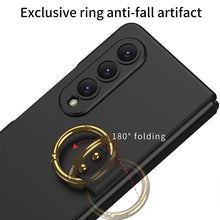 Load image into Gallery viewer, Samsung Galaxy Z Fold 4 5G Ultra-thin All-inclusive Ring Holder Protective Cover With Tempered Glass Screen pphonecover
