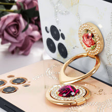 Load image into Gallery viewer, 2021 Luxury Rose Bracket Rhinestone Protective Case For iPhone 12 Pro Max 11 XS XR 7 8 Plus Cover pphonecover
