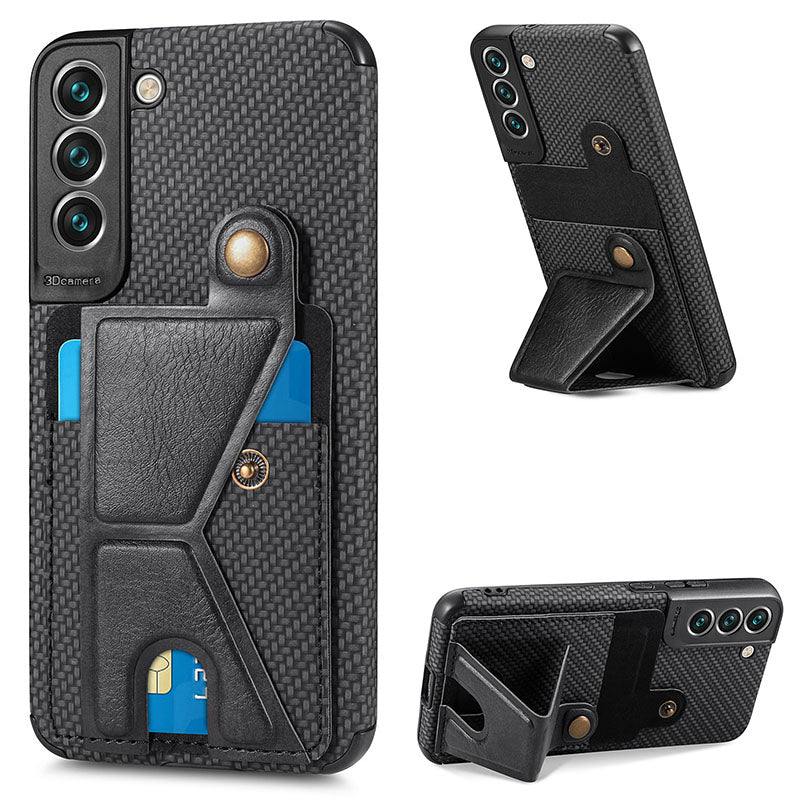 Fiber Pattern Camera All-inclusive Protective Case With Stand For Samsung pphonecover