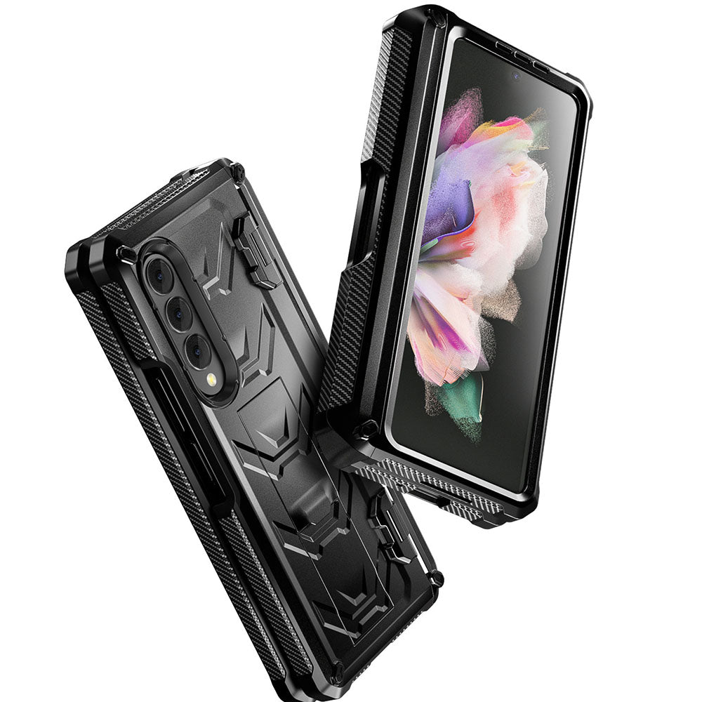 Newest Double-Cover Fold Mecha all-inclusive Rugged Phone Case For Galaxy Z Fold4 Fold3 pphonecover