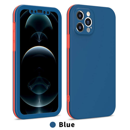 360 Full Protective Shockproof Soft Silicone Case For iPhone 13 12 11 Pro Max XS XR 7 8 Plus SE 2020 pphonecover