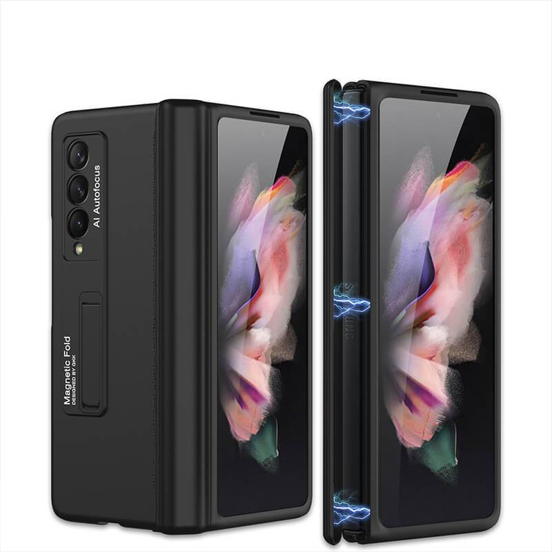 Magnetic Frame Plastic Stand All-included Case For Samsung Galaxy Z Fold3 Fold4 5G pphonecover