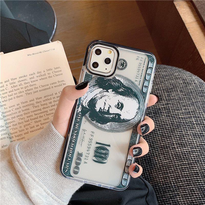 2021 Creative Personality US Dollar Case For iPhone 12 Pro Max 11 XS Max 7 8 Plus pphonecover
