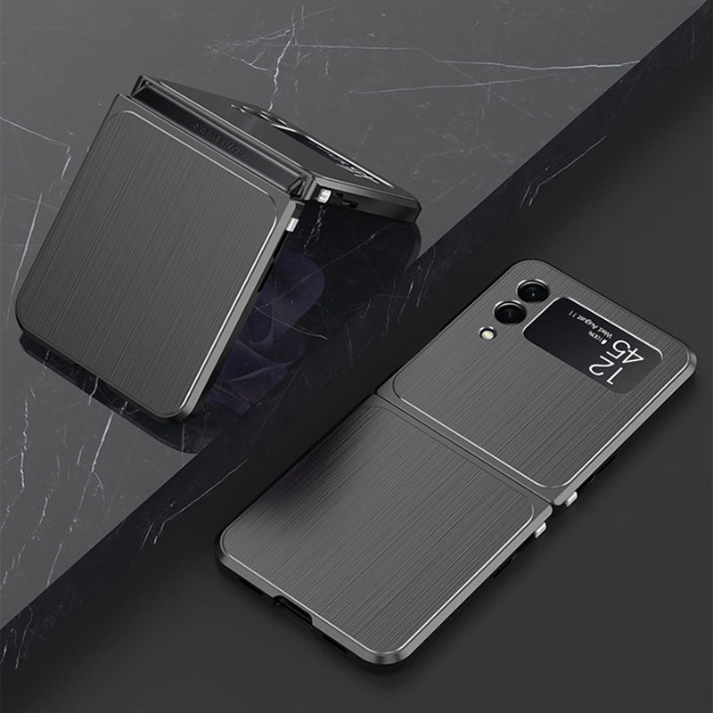 Samsung Galaxy Z Flip 3 Magnetic Brushed Metal Anti-fall Protective Cover pphonecover
