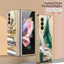 Load image into Gallery viewer, Luxury Marble Glass Case For Samsung Galaxy Z Fold 3 5G pphonecover
