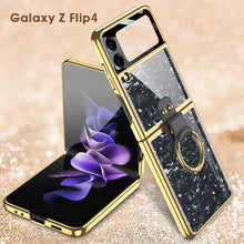 Load image into Gallery viewer, Electroplating Ring Bracket Suitable For Samsung Galaxy Z Flip3/4  Case
