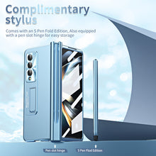 Load image into Gallery viewer, Magnetic Hinge Pen Slot Electroplated Lens Protection Folding Phone Case For Samsung Galaxy Fold5 Fold4 Fold3
