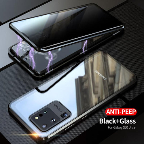 2021 Samsung Double-Sided Protection Anti-Peep Tempered Glass Phone Case For S21 S20 Series pphonecover
