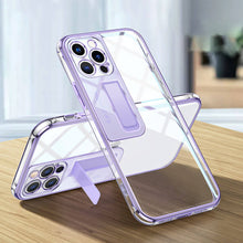 Load image into Gallery viewer, 2021 Electroplating Transparent Bracket Case For iPhone 12 Pro Max Mini 11 Cover pphonecover
