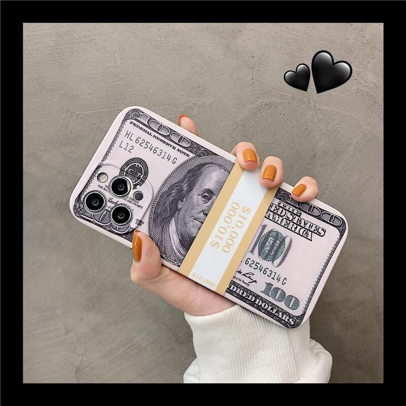 2021 New Creative Personality US Dollar Bill Silicone Phone Case For Samsung pphonecover