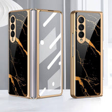Load image into Gallery viewer, Tempered Glass Plating Case For Samsung Galaxy Z Fold 3 2 5G With Outer Screen Film pphonecover
