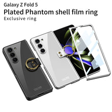 Load image into Gallery viewer, Transparent Samsung Galaxy Z Fold5 Plated Phantom Case with Exclusive Ring
