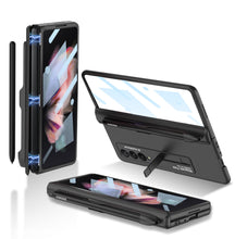 Load image into Gallery viewer, Magnetic Frame Plastic Stand Tempered Glass Screen All-included Case With Pen Slot For Samsung Galaxy Z Fold 3 5G pphonecover
