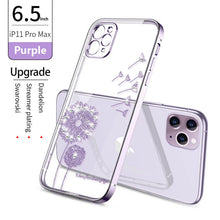 Load image into Gallery viewer, 2021 Dandelion Diamonds Electroplating Case For iPhone 12 Pro Max Mini 11 XS XR 7 8 Plus SE 2020 Cover pphonecover
