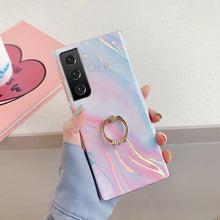 Load image into Gallery viewer, 2022 Laser Marble Pattern Ring Holder Protective Cover For Samsung Galaxy pphonecover

