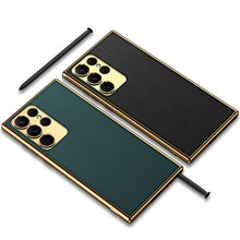 Load image into Gallery viewer, Electroplated Leather Case for Samsung Galaxy S23 S22 Ultra
