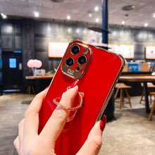 Load image into Gallery viewer, Luxury Electroplating Stand Ring Holder Phone Case With Finger Ring for iPhone 12 Pro MAX 11 Pro XS XR X SE 6 6s 7 8 Plus 12Mini pphonecover
