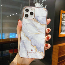 Load image into Gallery viewer, Glitter Gradient Marble Texture Phone Case For iPhone 11 12 11Pro Max XR XS Max X 7 8 Plus 11Pro 12 Shockproof Bumper Back Cover pphonecover

