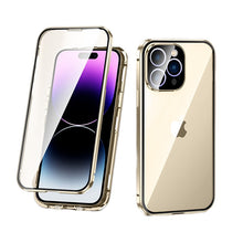 Load image into Gallery viewer, Magnetic Double-Sided Protection Aluminum Frame Anti-Peep Tempered Glass iPhone Case pphonecover
