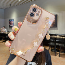 Load image into Gallery viewer, 2021 Luxury Electroplated Gold Plating Four Leaf Clover Bracelet Case For iPhone 12Pro MAX 11 XS XR 7 8 Plus pphonecover
