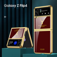 Load image into Gallery viewer, Luxury Electroplated Samsung Galaxy Z Flip4 Case WIth Deer Pattern pphonecover
