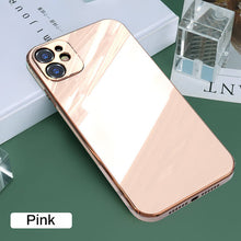 Load image into Gallery viewer, Luxury Square Plating Phone Case For iPhone 12 13 11 Pro Max XS Mini XR X 6 6S 8 7 Plus SE2 Solid Color Soft Silicone Back Cover pphonecover
