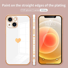 Load image into Gallery viewer, Luxury Electroplated Love Heart Protective Case For iPhone 13 12 11 Pro Max XS X XR 7 pphonecover
