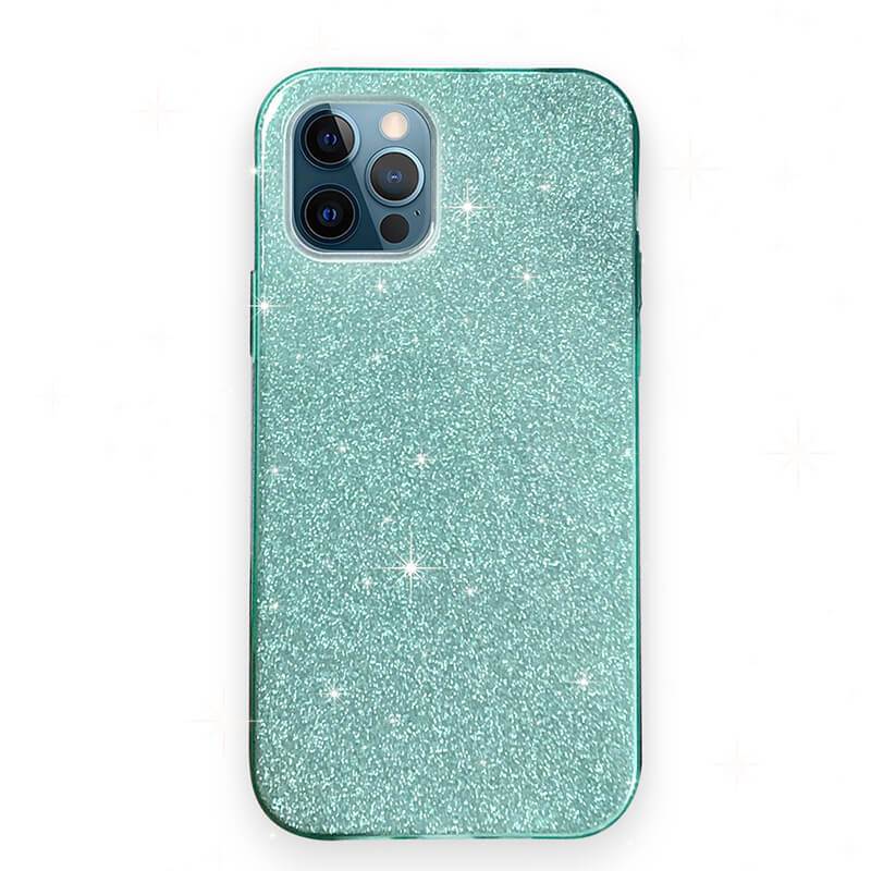 Glitter Phone Case For iPhone 11 Pro Max 12 X XR XS 8 Plus 7 SE 2020 iPhone11 Bling Sparkly Luxury Shiny Hybrid Cover Mint Green pphonecover