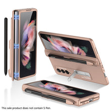 Load image into Gallery viewer, Magnetic Frame Plastic Stand All-included Case With S Pen Slot For Samsung Galaxy Z Fold 3 5G pphonecover
