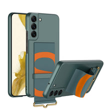 Load image into Gallery viewer, Leather Strap Holder All-inclusive Protective Cover For Samsung Galaxy S22 Series pphonecover
