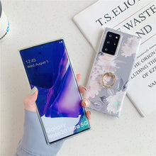 Load image into Gallery viewer, 2021 Laser Flower Pattern Ring Holder Protective Cover For Samsung S21 S20 S10 A72 A52 A42 A32 pphonecover
