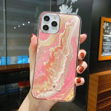 Load image into Gallery viewer, Glitter Gradient Marble Texture Phone Case For iPhone 11 12 11Pro Max XR XS Max X 7 8 Plus 11Pro 12 Shockproof Bumper Back Cover pphonecover
