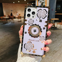 Load image into Gallery viewer, Newest Four-leaf Clover Fashion Case For iPhone 14 13 12 Pro Max pphonecover
