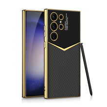 Load image into Gallery viewer, Electroplated Leather Phone Case For Samsung Galaxy S23 Series
