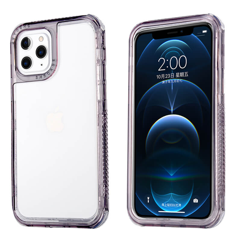 Transparent Bumper Case for iPhone 12 11 13 Pro X XS XR Max 7 8 Plus SE 2020 Candy Color Shockproof Drop Protection Soft Cover pphonecover