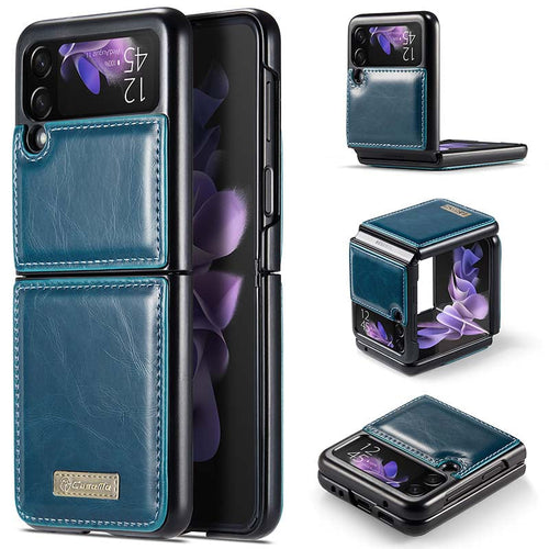 Luxury Leather Wallet Case - Samsung Galaxy Z Flip 3 5G pphonecover